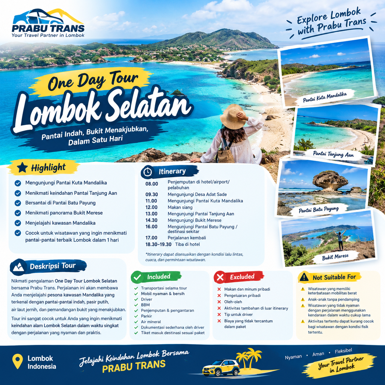 ONE DAY TOUR LOMBOK SELATAN